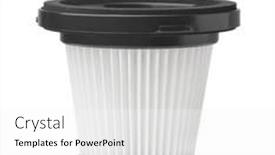  Presentation with dust - PPT theme consisting of front-view-of-vacuum-cleaner background and a white colored foreground