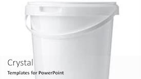 Presentation with food white - Slides having white plastic food bucket background and a light gray colored foreground