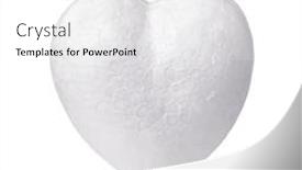  Presentation with heart - Presentation theme having front-view-of-white-styrofoam background and a white colored foreground