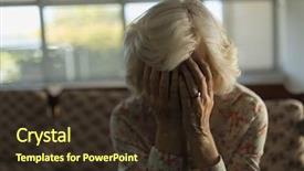  Presentation with maternal nursing - Slides enhanced with front view of worried senior background and a wine colored foreground