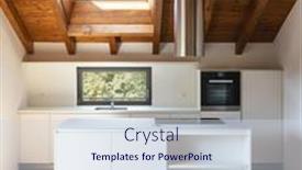  Presentation with kitchen - Colorful slide deck enhanced with front-view-white-modern-kitchen backdrop and a lemonade colored foreground