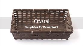  Presentation with wicker - Amazing slide deck having front-viewe-of-empty-bamboo backdrop and a tawny brown colored foreground