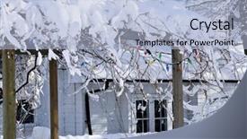  Presentation with toronto - Beautiful presentation design featuring front yard of a house covered with snow in winter toronto backdrop and a light blue colored foreground