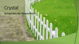  Presentation with residential - Cool new presentation design with front yard of residential house backdrop and a yellow colored foreground