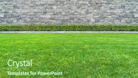  Presentation with drought tolerant yard including chaparral - Amazing slide deck having front yard backdrop and a tawny brown colored foreground