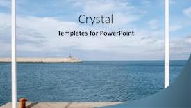  Presentation with calm sea - PPT layouts featuring frontal-dock-in-italy-isola background and a  colored foreground