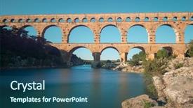  Presentation with ancient roman - Audience pleasing PPT theme consisting of frontal shot of the ancient backdrop and a ocean colored foreground