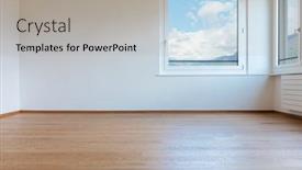  Presentation with nobody - Slide set enhanced with frontal-view-of-empty-white background and a light gray colored foreground