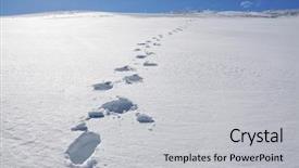  Presentation with alps - Cool new slides with footsteps on the snow pizol backdrop and a light gray colored foreground