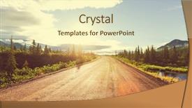  Presentation with highway - Slide deck featuring landscapes on denali highway alaska instagram filter background and a cream colored foreground