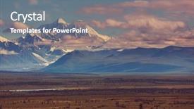  Presentation with highway - Beautiful slide deck featuring landscapes on denali highway alaska backdrop and a gray colored foreground