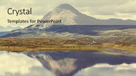  Presentation with highway - PPT theme with frontier - landscapes on denali highway alaska background and a soft green colored foreground