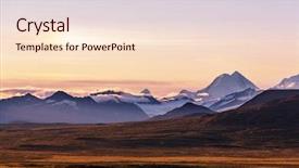  Presentation with highway - Slide set featuring landscapes on denali highway alaska background and a lemonade colored foreground