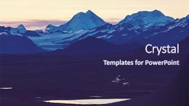  Presentation with serenity - Amazing slide deck having frontier - serenity sunrise scene on denali backdrop and a navy blue colored foreground