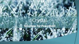  Presentation with winter ice - Slides featuring frost-on-the-plants-ice background and a teal colored foreground