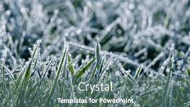  Presentation with winter ice - Slide deck consisting of frost-on-the-plants-ice background and a ocean colored foreground