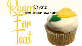  Presentation with cupcake cake - Presentation design featuring frosted - cupcake yellow cake cupcake background and a blonde colored foreground