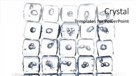  Presentation with air bubbles - Slide deck with frosted glass - melting ice cubes with air background and a white colored foreground