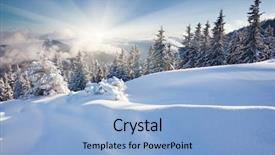  Presentation with sunny winter day the snow - Slides featuring frosty and sunny day is background and a light blue colored foreground