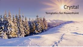  Presentation with snow day - PPT layouts with frosty and sunny day is background and a lemonade colored foreground