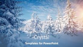  Presentation with earth day - Colorful PPT layouts enhanced with frosty-day-in-snowy-coniferous backdrop and a teal colored foreground