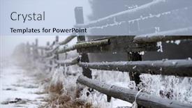  Presentation with misty - Slide deck enhanced with frosty-frozen-wooden-fence background and a light blue colored foreground