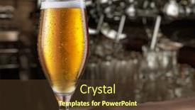  Presentation with beer - Audience pleasing slide set consisting of beer on the bar counter backdrop and a tawny brown colored foreground