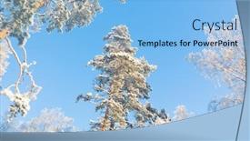  Presentation with glow - PPT theme having frosty-glow-cold-sunshine background and a light blue colored foreground