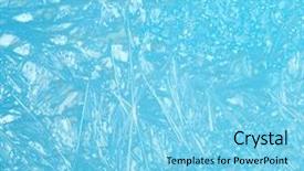  Presentation with pattern - PPT theme enhanced with ice age - frosty pattern on glass background and a light blue colored foreground