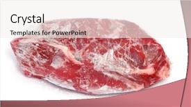  Presentation with frozen - Presentation consisting of frozen and packed meat background and a sky blue colored foreground
