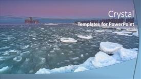  Presentation with frozen - Audience pleasing presentation design consisting of frozen-beach-of-the-baltic backdrop and a ocean colored foreground