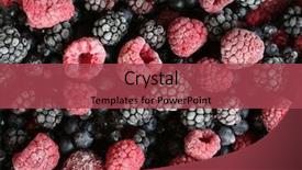  Presentation with frozen - Beautiful slides featuring frozen berries used as background backdrop and a red colored foreground