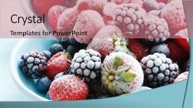  Presentation with frozen - Beautiful presentation theme featuring frozen berries backdrop and a  colored foreground
