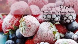  Presentation with frozen - Presentation theme consisting of frozen berries background and a coral colored foreground