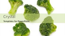  Presentation with frozen - Slide deck enhanced with frozen-broccoli-vegetable-isolate background and a yellow colored foreground