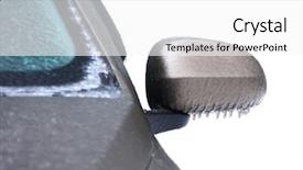  Presentation with frozen treats - Theme having frozen car winter problem transortation background and a white colored foreground