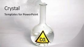  Presentation with co2 - Colorful presentation theme enhanced with frozen carbon dioxide aka co2 backdrop and a white colored foreground