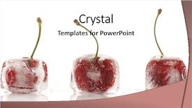  Presentation with frozen - Beautiful presentation featuring frozen cherries backdrop and a white colored foreground