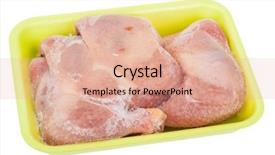  Presentation with frozen - Beautiful presentation theme featuring frozen chicken legs backdrop and a coral colored foreground