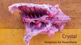  Presentation with frozen foods - Amazing presentation having frozen chicken on a wood backdrop and a gold colored foreground