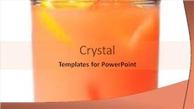  Presentation with frozen - Colorful presentation design enhanced with frozen-cocktail-with-orange backdrop and a yellow colored foreground