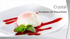  Presentation with mint - Amazing presentation theme having frozen-currants-mousse-with-fresh backdrop and a white colored foreground