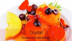  Presentation with ice cream - Colorful slide set enhanced with frozen dessert - fruit ice cream with raw backdrop and a red colored foreground