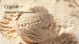  Presentation with ice cream - Theme with frozen dessert - ice cream background and a lemonade colored foreground