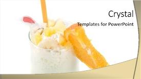  Presentation with frozen fruit - PPT theme featuring two isolated solid chrome heavy duty locks on white background and a white colored foreground