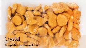  Presentation with frozen fish - Colorful theme enhanced with frozen fish nuggets backdrop and a yellow colored foreground