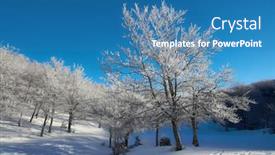  Presentation with activity - Cool new slide set with frozen-forest-in-winter-mountains backdrop and a teal colored foreground