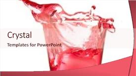  Presentation with splash fruits - Presentation theme having frozen fruits - cocktail splash isolated background and a lemonade colored foreground