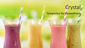  Presentation with bright - Cool new presentation with frozen fruits - delicious berry cocktails on table backdrop and a yellow colored foreground