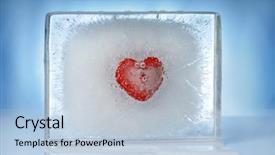  Presentation with frozen - Cool new slide set with frozen heart backdrop and a light blue colored foreground